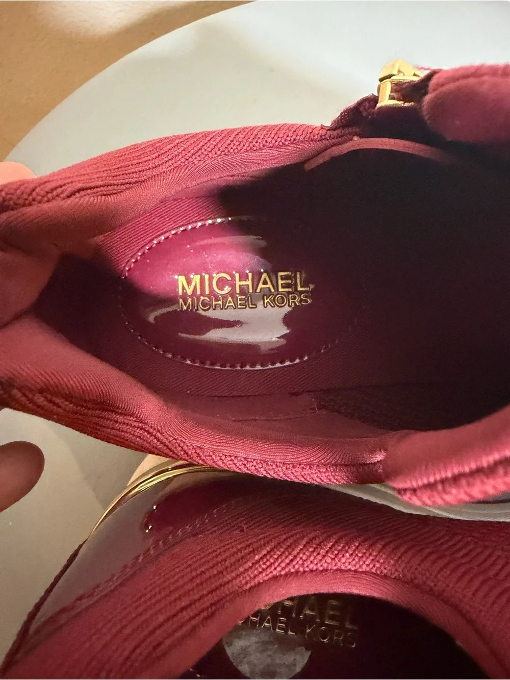 Michael Kors Women's Slip-On High-Top Sneakers in Wine